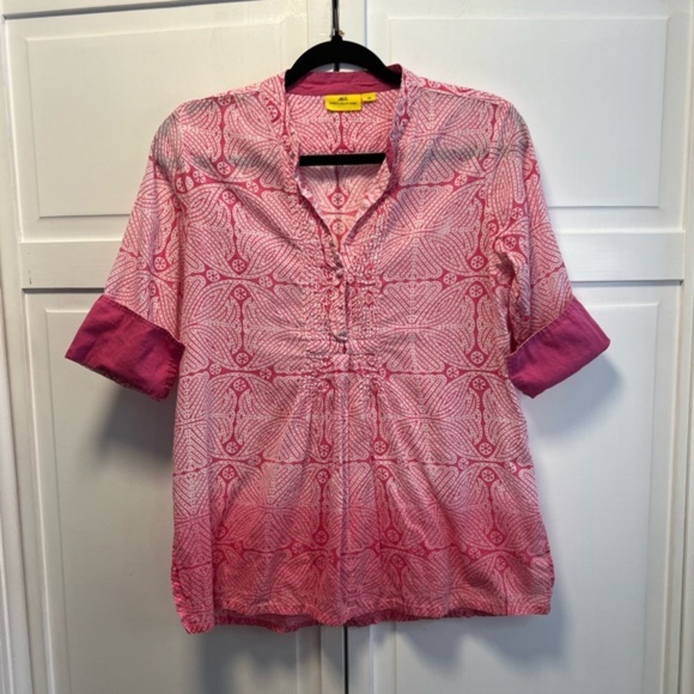 Roberta Roller Rabbit Ombre’ Pink Tunic Top Size Women’s XS Color Pink /White
